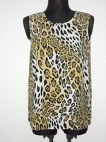 Ärmelloses Damen Shirt Top Blusenshirt Gr.44/46 gemustert
