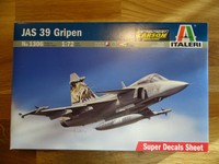 JAS 39 GRIPEN Italeri Modellbausatz 1:72 Kampfjet Flugzeug Schweden No 1306, NEU