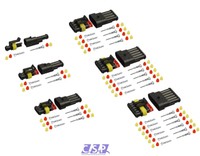 AMP Superseal Set 1-polig - 6-polig, Steckverbinder Stecker Elektrik wasserdicht