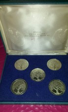 1976 United Nations Five Language 5 .925 Silver Coin Proof Set !