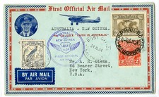 Australia Stamps 1934 Scarce Cover Flown Australia to New Guinea