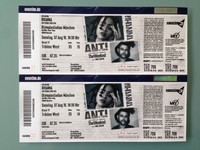 2x Rihanna Tickets- Top Sitzplätze- Anti World Tour- München- 07.08.16- 