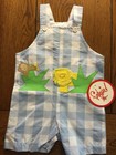 *NWT FUNTASIA! TOO...* Boys Blue & White Lion & Monkey Romper Shortalls Size 18M