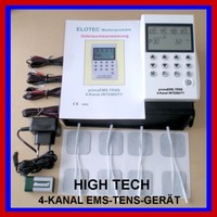 4 KANAL EMS TENS GERÄT 220V MUSKELSTIMULATION SCHMERZ ELEKTROTHERAPIE REIZSTROM