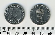 Sweden 1999 - 1 Krona Copper-Nickel Coin - King Carl Xvi Gustaf