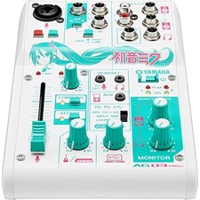 YAMAHA AG03-MIKU Mixing Console USB Webcasting Audio Interface Loopback Function