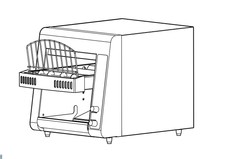 Holman 9H-Q2-80Wa-V02 Conveyor Toaster Quartz Convection System 208V Stainless