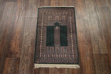 Great Deal Geometric Green 2x3 Bokhara Pakistan Oriental Area Rug Wool Carpet