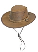 Scippis Westernhut Hooley Australien Outdoorhut Lederhut Cowboyhut Lederhüte Tan