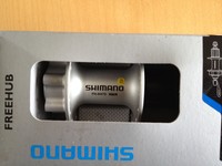 Fahrrad HR-Scheibenbremsnabe Shimano FH-M 475 135mm,32 Loch,silber,8/9f ,6-Loch