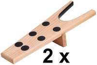 2 x Stiefelknecht Stiefelauszieher mit Gummitrittfläche und Steg 34 cm