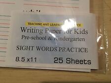 Writing Paper for Kids - Sight Word Practice - 11X 8.5 in, 20 lb, 25 sheets