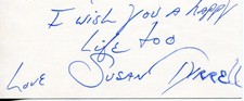SUSAN TYRRELL IN JOHN WATERS MOVIE "CRY-BABY" ACTRESS SIGNED CARD AUTOGRAPH