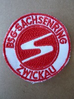 Fußball-Aufnäher BSG Sachsenring Zwickau - DDR Oberliga, Liga, FDGB-Pokal, FSV