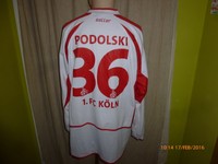 1.FC Köln saller Langarm Trikot "funny-frisch"+ Nr.36 Podolski Gr.XXL