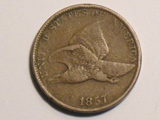 1857 Flying Eagle Cent - Old Type Us Penny Coin