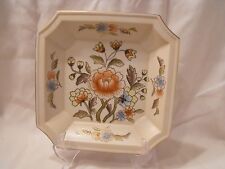 Andrea Sadek Decorative Bowl Dish Floral With Gold Accent Trim 8" Square