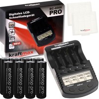 BC-4000 Pro Akku & USB Ladegerät + 8x Panasonic Eneloop PRO XX Mignon AA Akkus