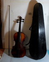 SCHÖNE ALTE GEIGE MIT ZETTEL JOSEF GUARNERIUS ANNO 1724;+KOFFER