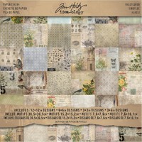 Tim Holtz Idea-Ology Paper Stash Paper Pad Wallflower 12"X12" 30,5x30,5 cm 36 T.