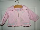 BABY GIRL PINK SPRING JACKET~CASUAL TIME 0-9 MOS~PLAID~FLOWERS~BUTTERFLY