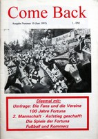 COME BACK Nr. 10  Fußball-Fanzine 1995 Fortuna Düsseldorf Sammlerstück!