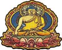 BUDDHA AUFBÜGLER / EMBROIDERY PATCH # 1 - AUFNÄHER - ZEN YIN YANG