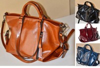 NEU Damen Schultertasche Damentasche Handtasche Stofftasche Echtes Leder Tasche