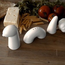 LochNess Salt Pepper and Oil Loch Ness Monster Ceramic Condiment Set