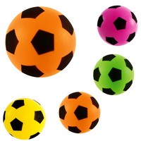 5 x Softball, Fußball, Spielball für Kinder, Ball 20 cm bunt, Weicher Ball