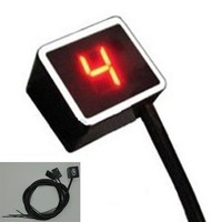 Rot Universal Digitale Ganganzeige Motorrad Schaltanzeige mit Reedkontakten -DE