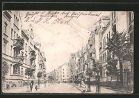 alte AK Braunschweig, Blick in die Göttingstraße 1909 