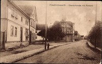 Ak Friedrichswerth Kreis Gotha, Die Oberdorfstraße mit Postamt - 927783
