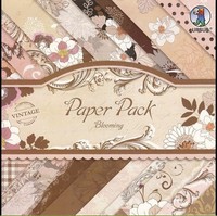 Ursus " Blooming "  Vintage Paper 160g Papier Scrapbook 40 Blatt 20,5cmx20,5cm