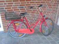 FAHRRAD/NOSTALGIERAD/HOLLANDRAD, ROT, SHIMANO, DAMEN, RETRO