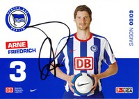 Arne Friedrich    Hertha BSC Berlin   2008/2009   Autogrammkarte - 203452