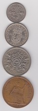 1963 England (Uk) Coin Lot - Nice Year Lot - 4 Coins