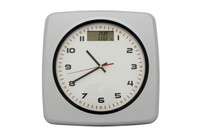 Personen Waage Digital mit analoger Uhr grau bis 150 kg STEP ON Funktion NEU