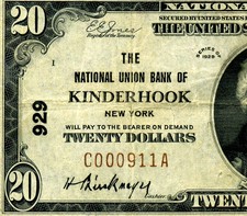 1929 $20 National Currency " September 11 " # C000911A