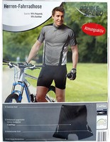 Herren Fahrradhose M 48 50  Radhose Sporthose kurz Shorts NEU schwarz Polster
