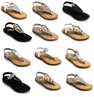 Damenschuhe Sandalen Sandaletten Zehentrenner Slipper Schuhe Gr. 36 bis 42
