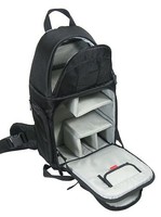 Kamera Rucksack Riemen Packung Tasche für DSLR Schwarz mit gratis Regenschutz