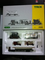 Trix HO 21249 Löschzug Güterzug der K.P.E.V. Epoche I Dampflok Glaskasten  OVP
