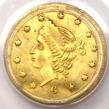 1867 Round Liberty 50C California Gold Half Dollar Bg-1018 - Pcgs Au Details