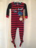 Koala Kids Boys One Piece Striped BaseBall Feetie Pajamas Size 18months NWT
