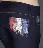 Harry's Horse "Amsterdam" Full Grip Pailletten Reithose *Softshell* Silicon Navy