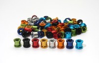 Kettenblattschrauben Alu,chainring bolts für 2-fach Kurbeln, verschiedene Farben