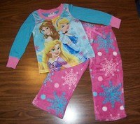 Girls PRINCESS 2-Pc Pajamas - Size 8 - NEW NWT MSRP $35 - PINK & BLUE