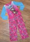 Girls Bobby Jack Pink & Blue 2 pc Shirt & Pants Pajamas Set ~ Monkeys ~ Sz 6/6X