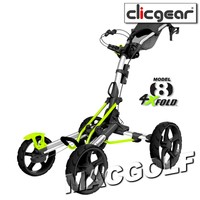 NEU Clicgear 4-Rad Golf Trolley 8.0 - Silber / Lime. Kostenloser Sofortversand